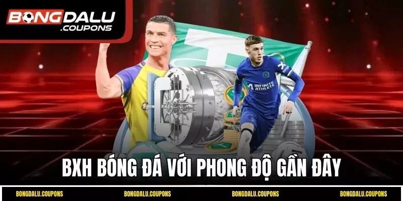 BXH bóng đá với phong độ gần đây