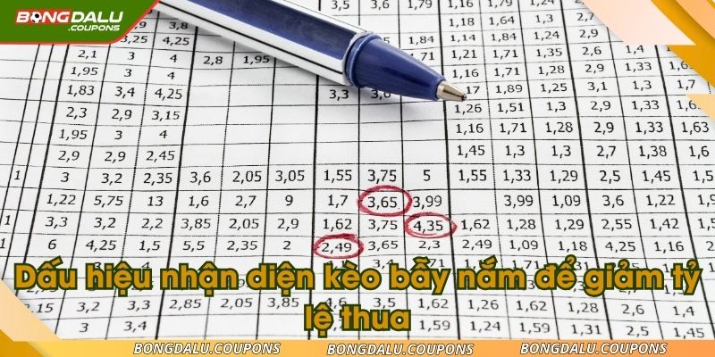 Dấu hiệu nhận diện kèo bẫy nắm để giảm tỷ lệ thua